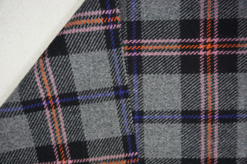 Plaid Wool Fabric with 4 Colors