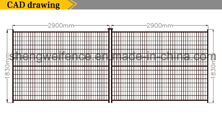 6*9.5FT Size Rental Canada Temporary Fence Has Metal Clips