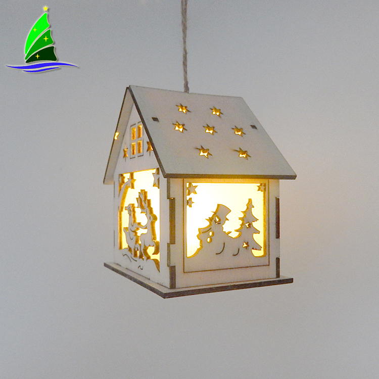 Festival Decoration LED Wood House