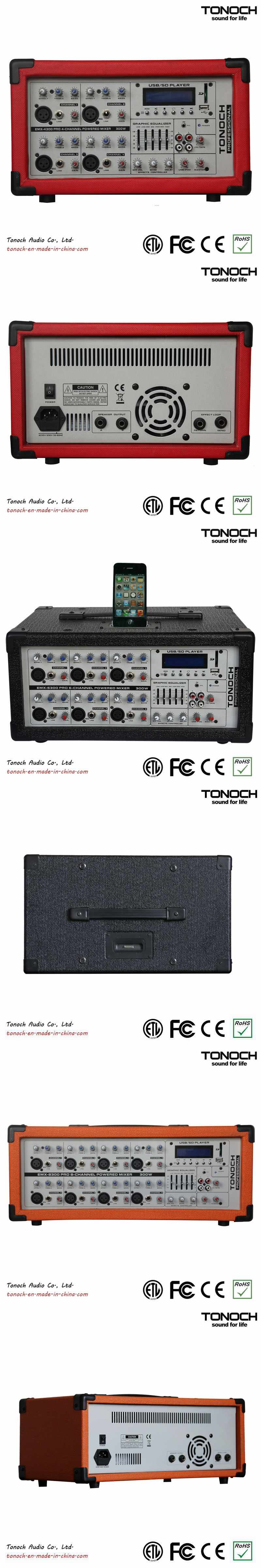 Tonoch 6 Channels Power Box PA Mixer