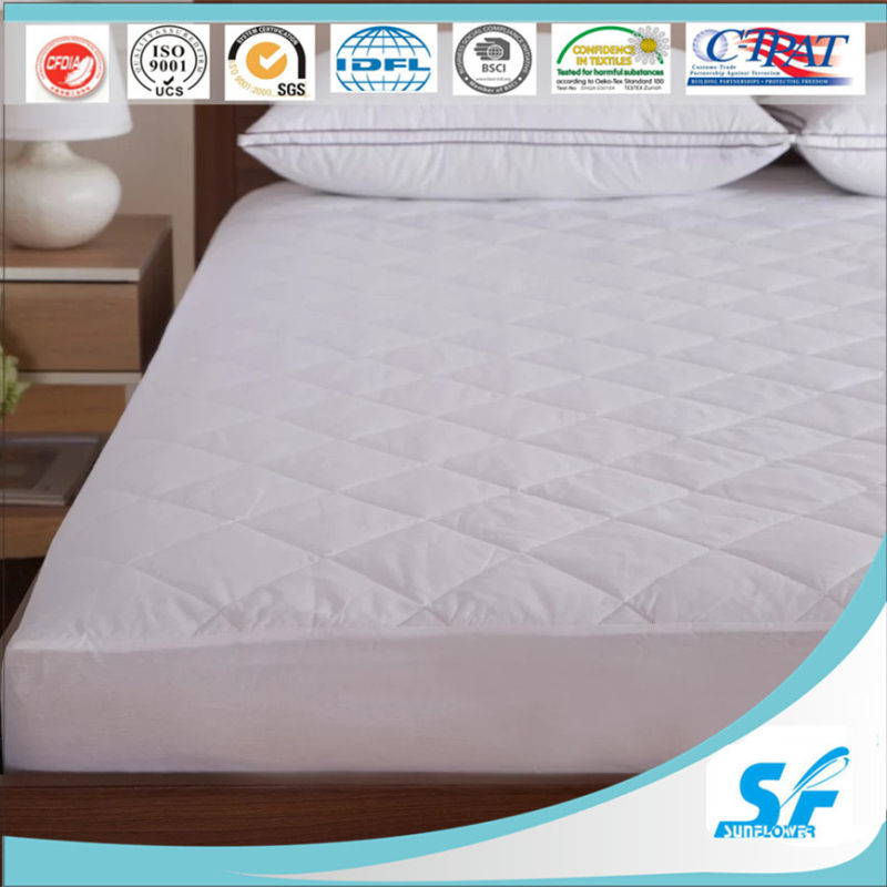 Cotton Fabric Material Fitted Sheet Style Mattress Protector