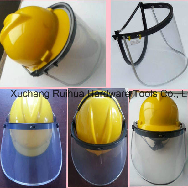 Protective Face Mask, PC/PVC Faceshield Visor, PC Face Shield Visor for Safety Helmet, PVC Face Shield Visor, Clear Face Shield Visor, Green Faceshield Visor