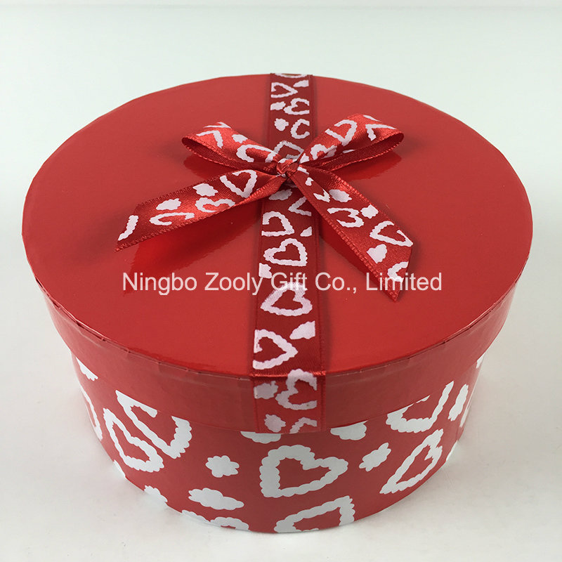 Custom Printing Ribbon Round Heart-Shaped Square Mixed Paper Gift Boxes Set