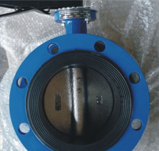 Lever Operated Flanged Double Eccentric Butterfly Valve