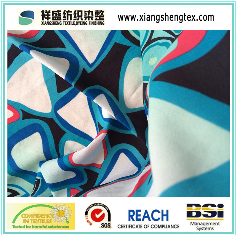 Polyester Printing Spandex Chiffon Fabric for Skirt