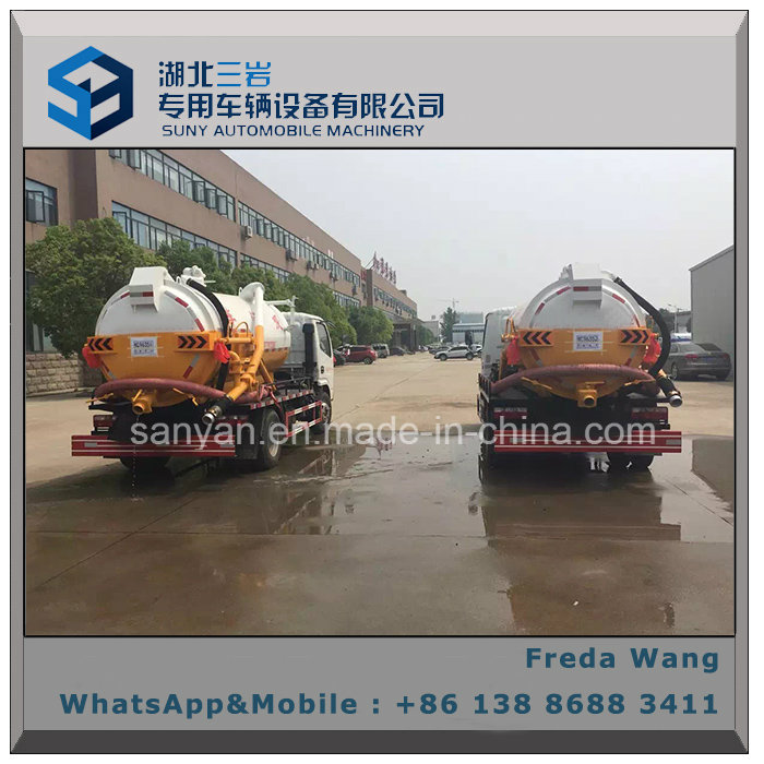 Sewer Suction Tanker Truck Dongfeng 5000 Liters Sewage Sucking Truck for Sale