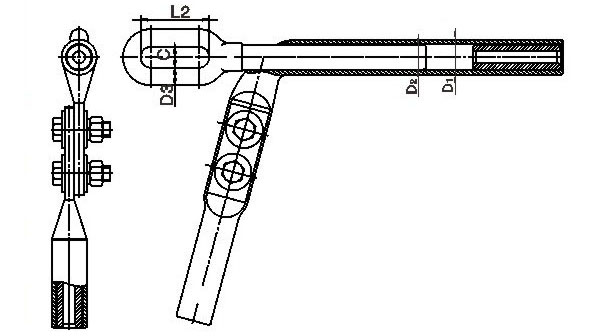 Ny-Bg Type Strain Clamp for Aluminum-Clad Steel Conductor