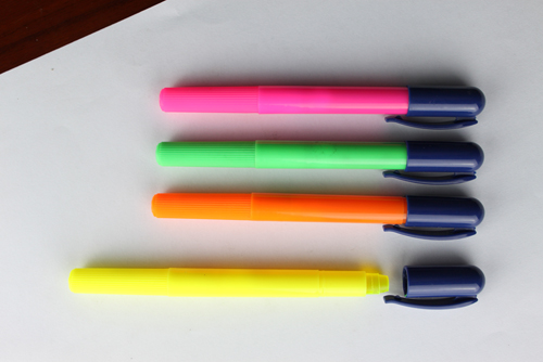 New Design Slim Highlighter Crayon Pen for Childs