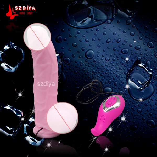 Realistic 100% Silicone Rubber Sex Artificial Penis for Women (DYAST395)