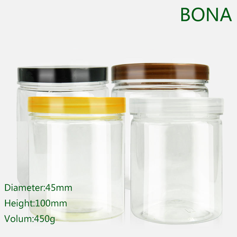 Colorful PETG Cosmetic Jar with Bamboo Lids Cream Jar Plastic Jar