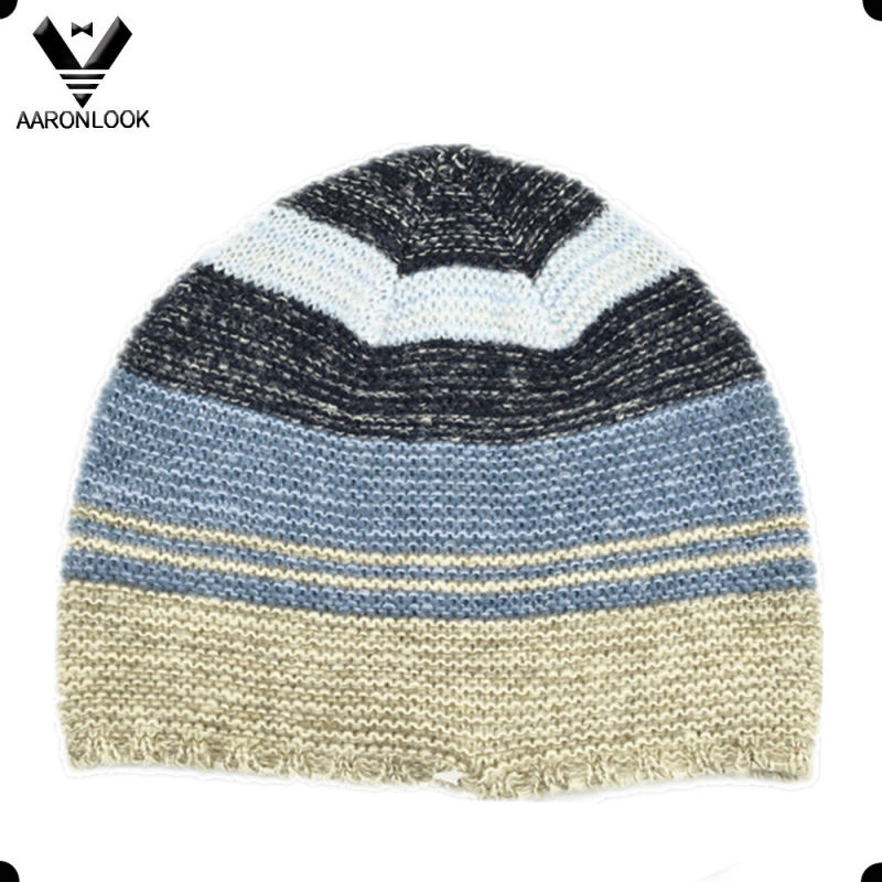 2016 Latest Multicolor Stripe Knitted Scarf Beanie Set