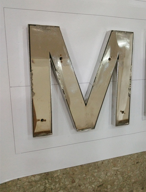 Vertical Brushed Stainless Steel Acrylic House Number Sign