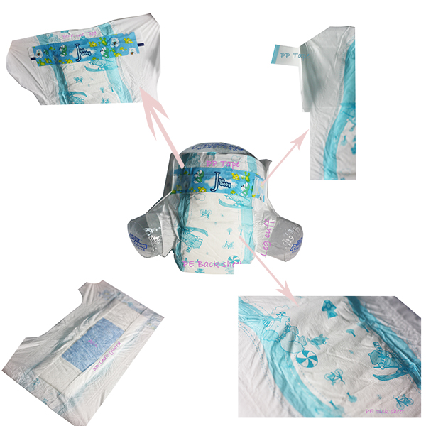 3D-Leak Guard High Quality Baby Diaper for Baby Use.