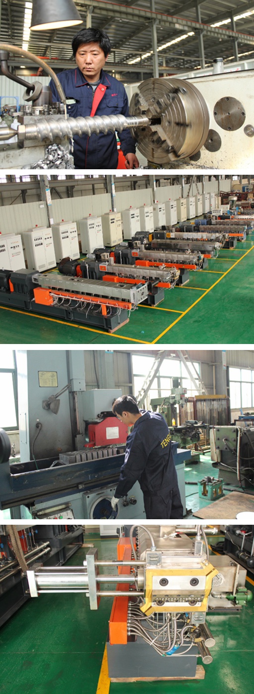 Tsh-65 PVC/PE Plastic Compounding Double Screw Extruder Production Line