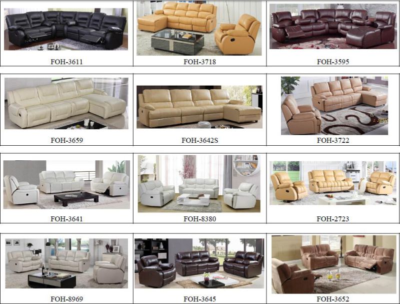 3 PCS Sofa, Loveseat & Chair in Leather & Chenille for Living Room Furniture