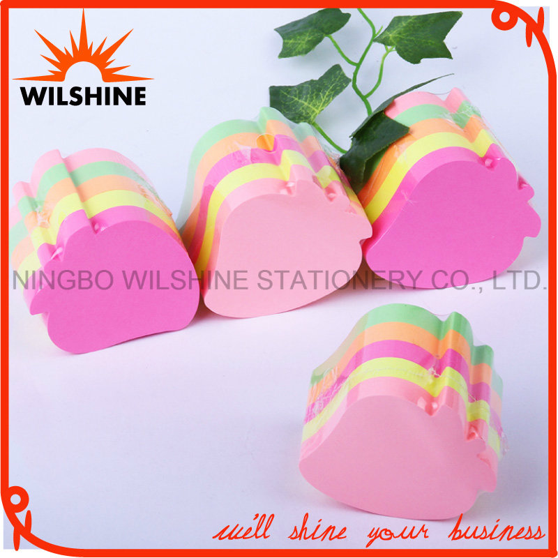 Custom Strawberry Fruit Shaped Sticky Note Cube for Office or School Use (SN007)