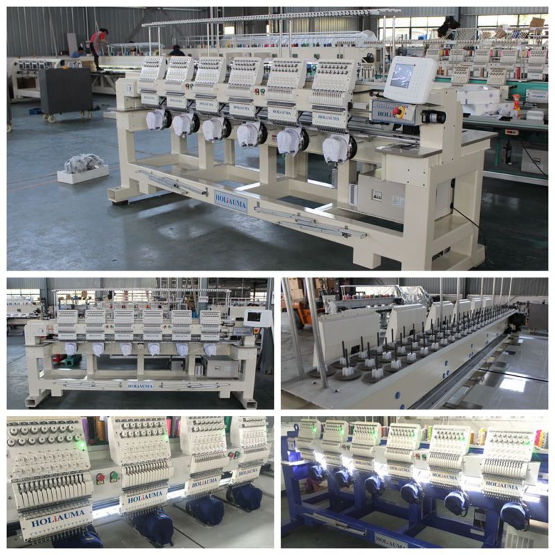 Smart Six Head 15 Needle Computer Embroidery Machine / Dahao Control System Embroidery Machine