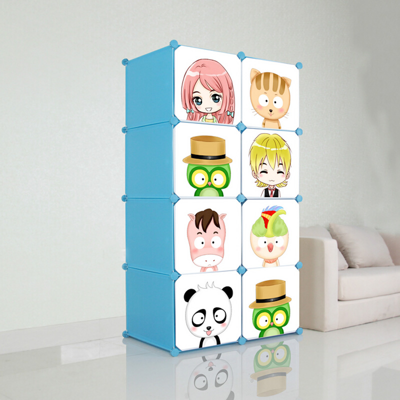 Cartoon DIY Plastic Storage Cabinets for Children (ZH001-5)