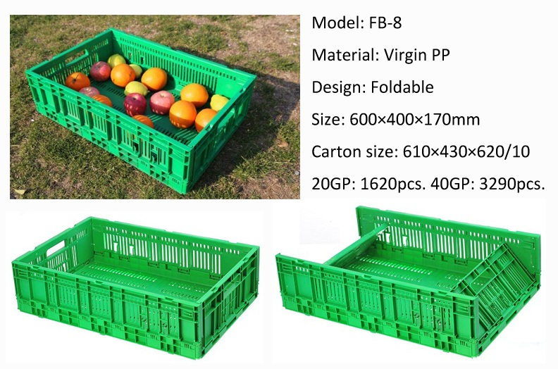 Plastic Foldable Fruit and Vegetable Crates