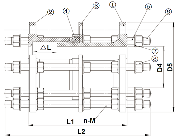 Ductile Iron Extendable Coupling Dismantling Joint