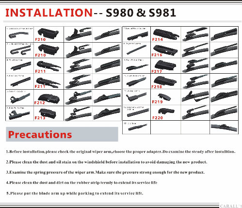 10+1 Multi Adapter Flat Aero Wiper Blade