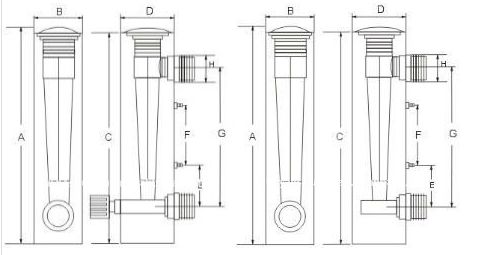 Glass Tube Flow Meter Acrylic Panel Mounted Flowmeter with Regulating Valve