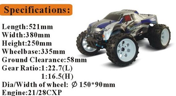 30cc RC Car 4WD Gasoline off Road Buggy