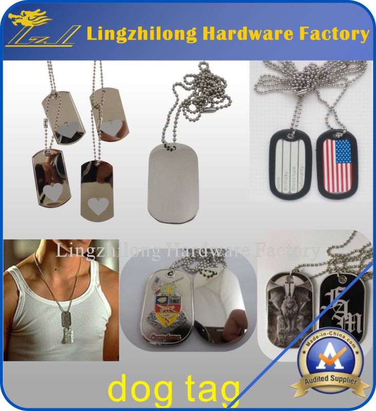 Cheap Wholesale Stainless Steel Military Dog Tag