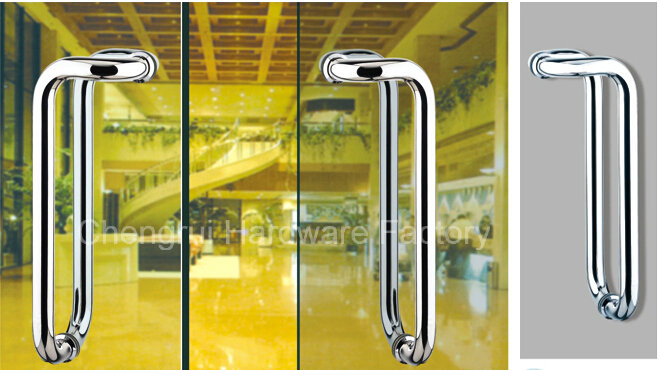 Bathroom 0.8mm Thickness Glass Door Drag Handle