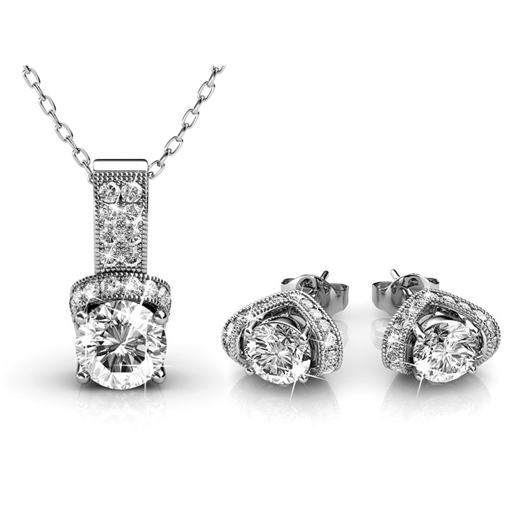 Destiny Jewellery Crystal From Swarovski EVA Set Pendant and Earrings