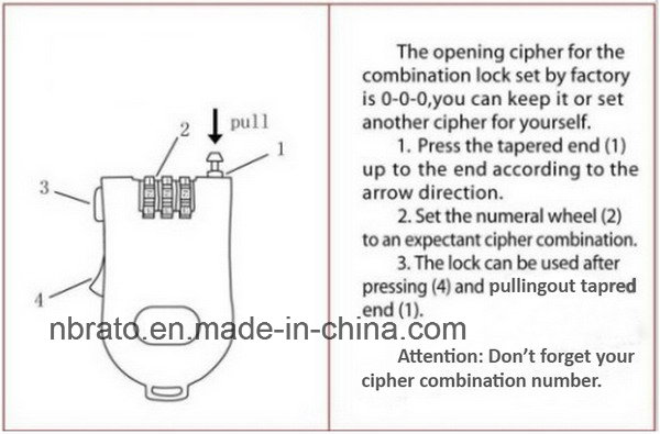 Plastic Retractable Cable Lock