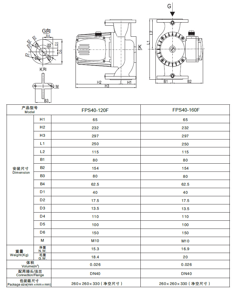 Dn40 Three Speeds Floor Heating Circulation Pump