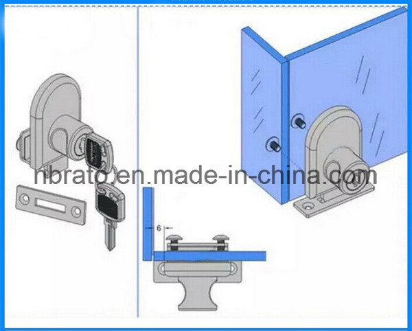 Round Display Glass Door Locks