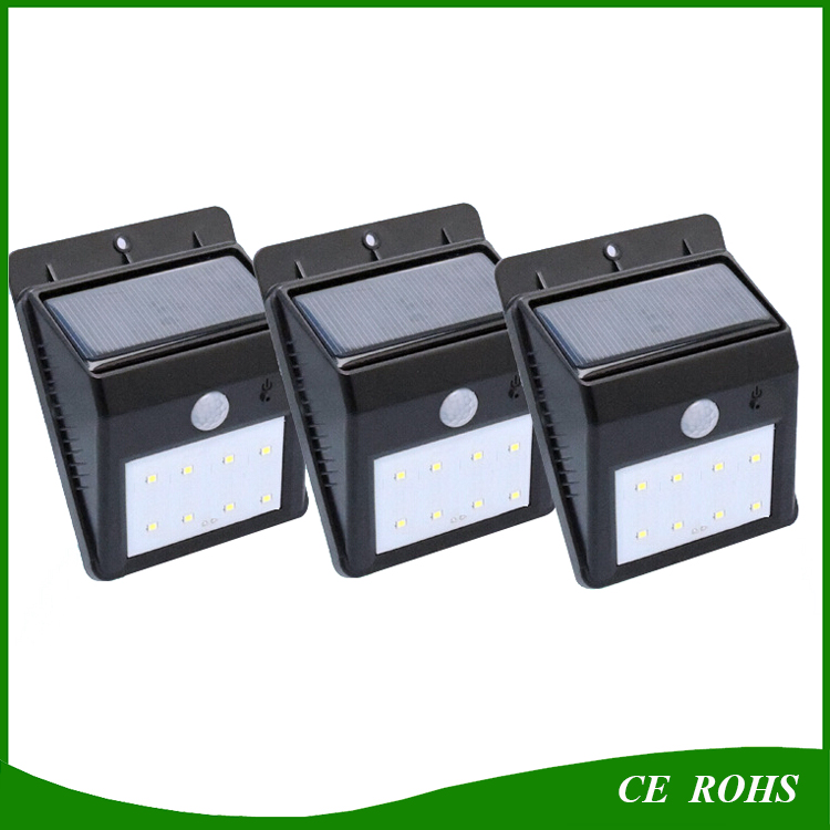 IP65 LED Solar Yard Wall Lights Sound Sensor Spot Light