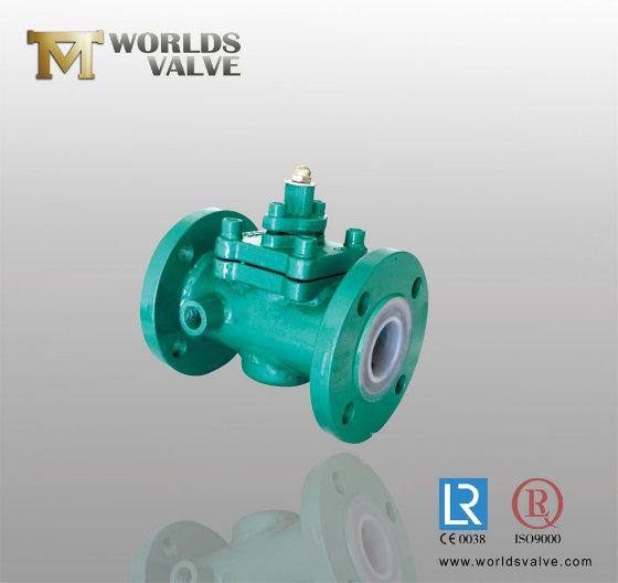 PFA Lined Teflon Plug Valve with Handwheel