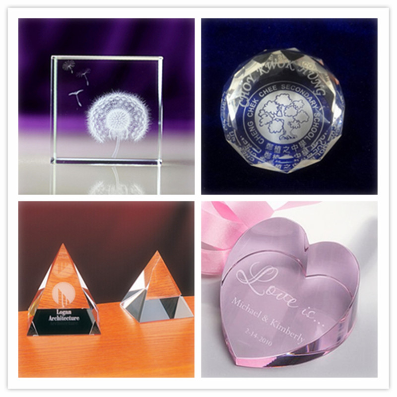 Promtoion Customizable Logo Printed Crystal Paperweight