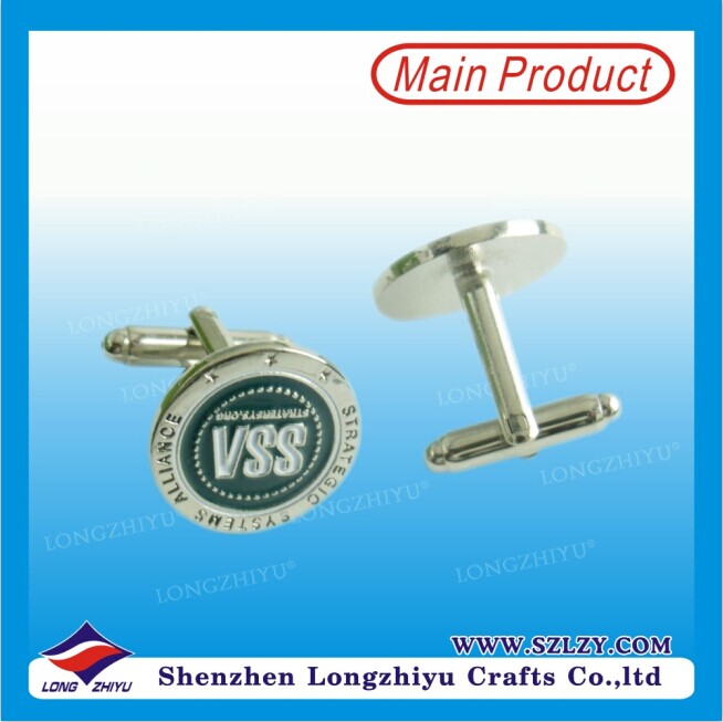 Factory Custom High Quality Silver Swank Cufflinks