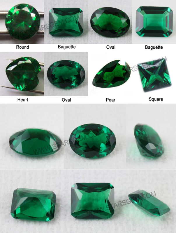 Round Green Loose Gemstone Nano Spinel Synthetic Spinel