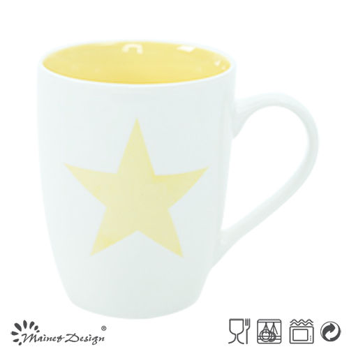 Outside White Inside Color Glaze 11oz Milk Mug