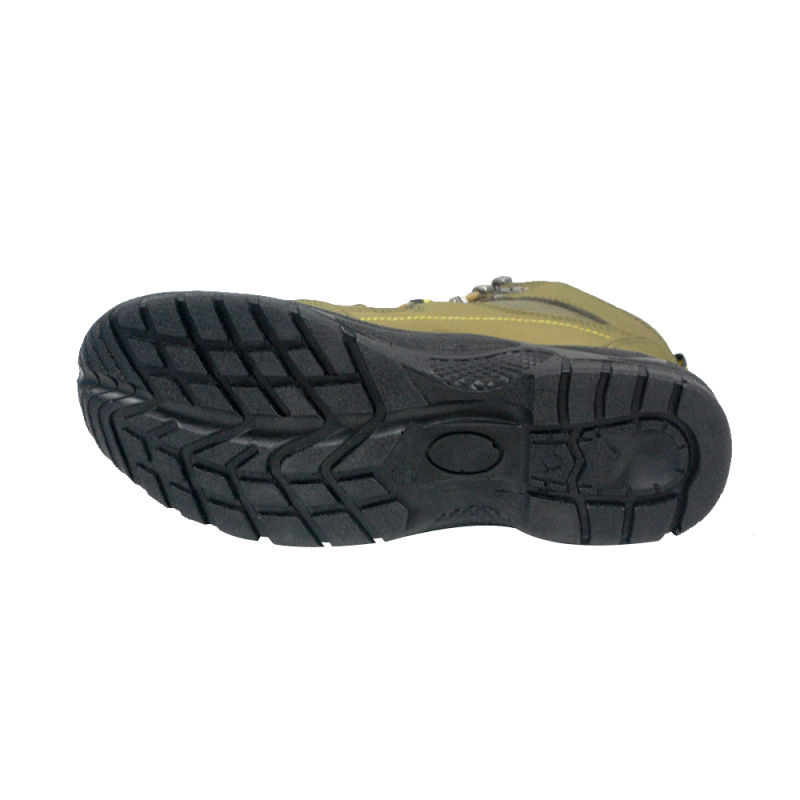 Light Green Nubuck MID-Cut Safety Shoes (HQ03052)