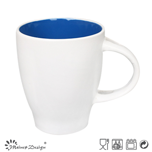 Outside White Inside Color Glaze 12oz Coffee Mug