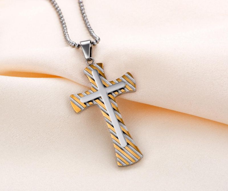 Hdx Gold Steel Zebra Cross Jewelry Pendant