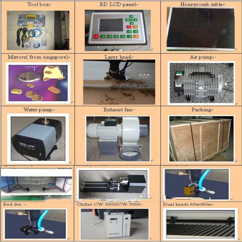 Professional Price Cloth/Leather/Acrylic/Wood CO2 Laser Cutting Machine