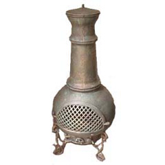 Chiminea (FSL072) Outdoor, Sunface Cast Iron Chiminea