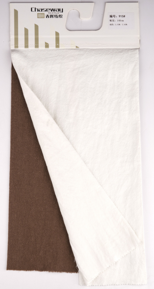 11s 55%Linen 45%Cotton Fabric, Crinkle Plain Cotton Linen Fabric