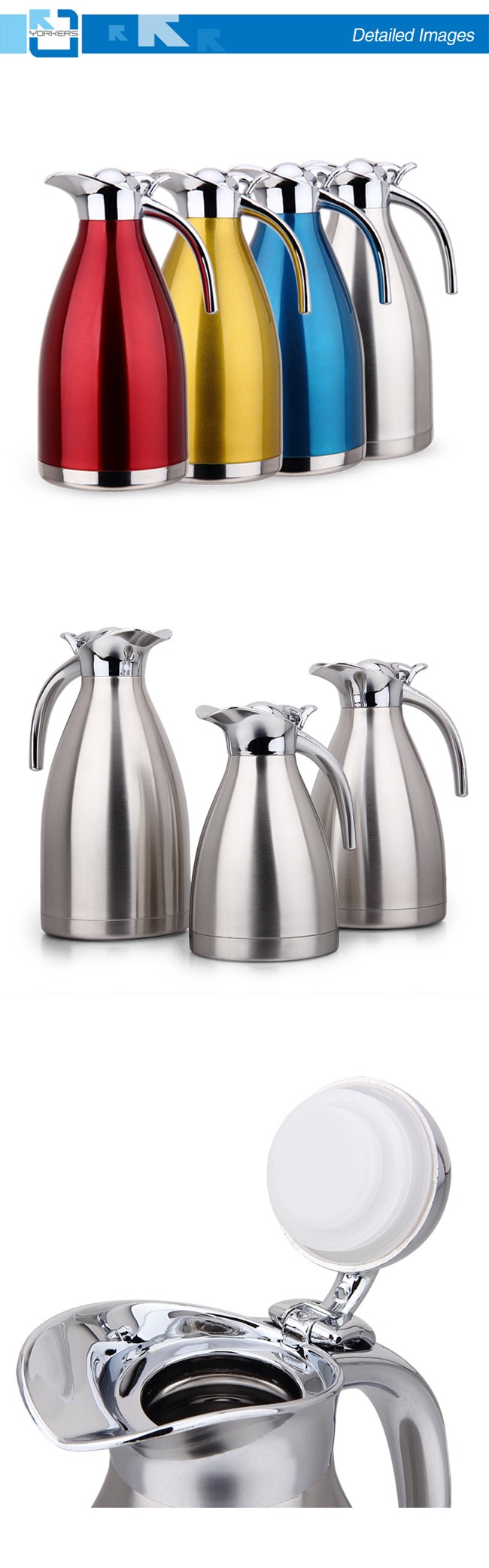 New Style 304 Stainless Steel Coffee Pot and Water Kettle
