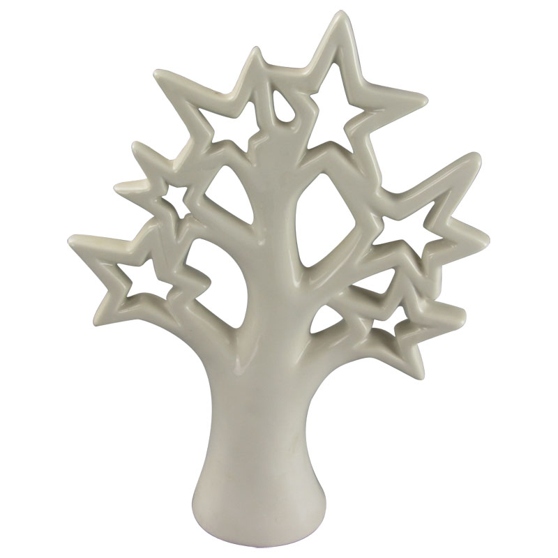 Color Glaze Tree Shaped Ceramic Craft for Home Decoration