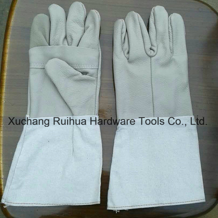 Hot Selling Kevlar Stitching Leather Welding Gloves with Canvas Cuff, TIG/MIG Welding Gloves, Cow Grain Leather Welding Protective Glove Manufacturer