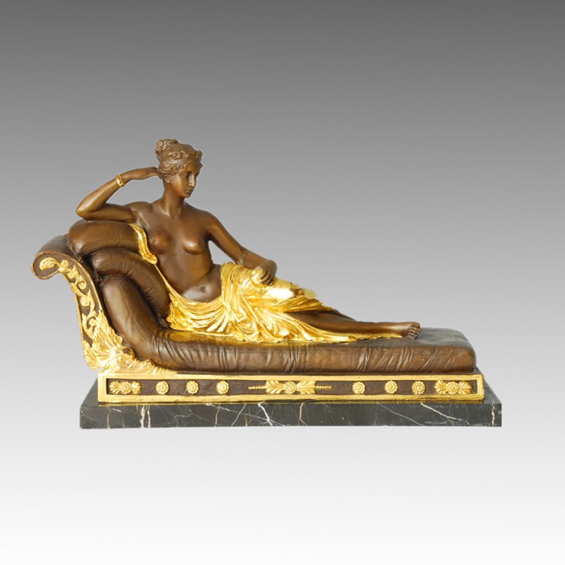 Classical Figure Bronze Sculpture Pauline Bonaparte Decor Brass Statue TPE-134 (J) / 495 (J)