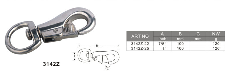 Zinc Alloy Metal Good Quality Bull Snap Hooks for Weight up